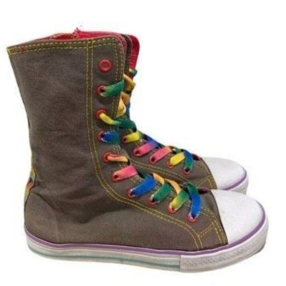 Girls Citi Steps Rainbow High-Top Sneakers | Size 3